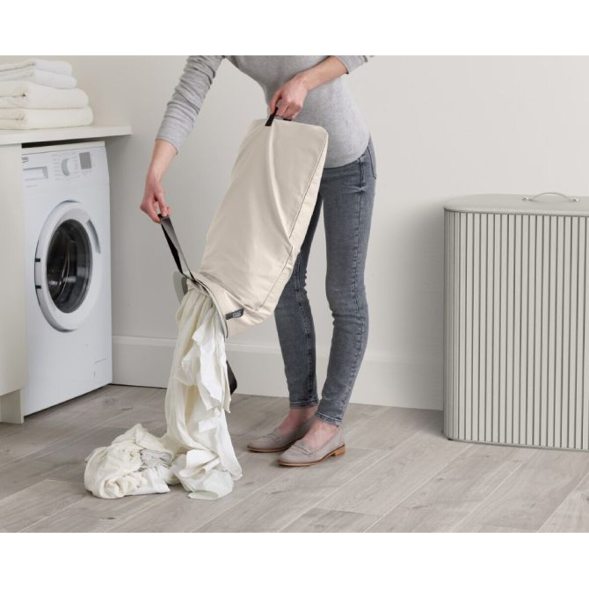 Kosz na pranie potrójny (ecru) Tota Lux Joseph Joseph