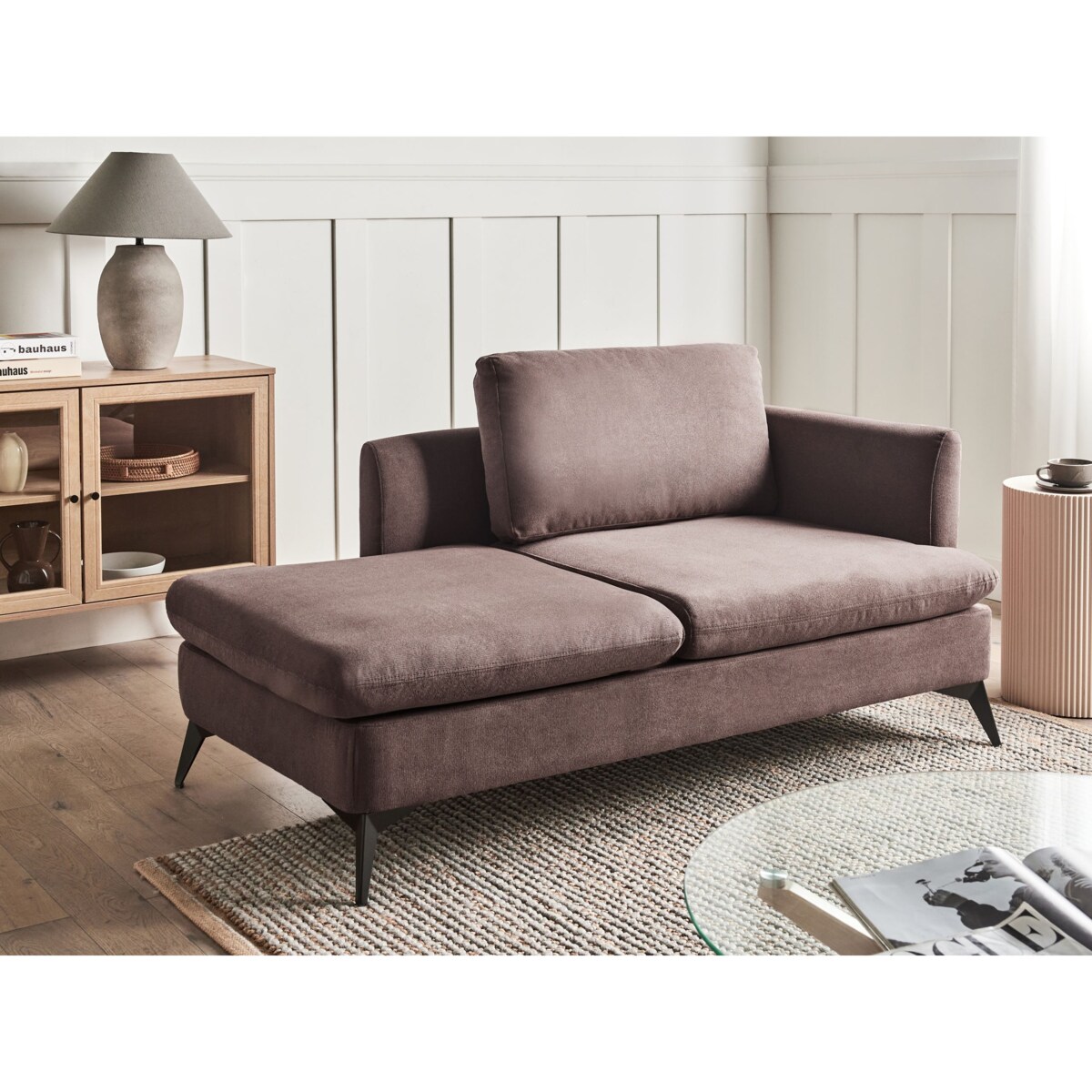 Szezlong prawostronny brązowy SIEVOZ