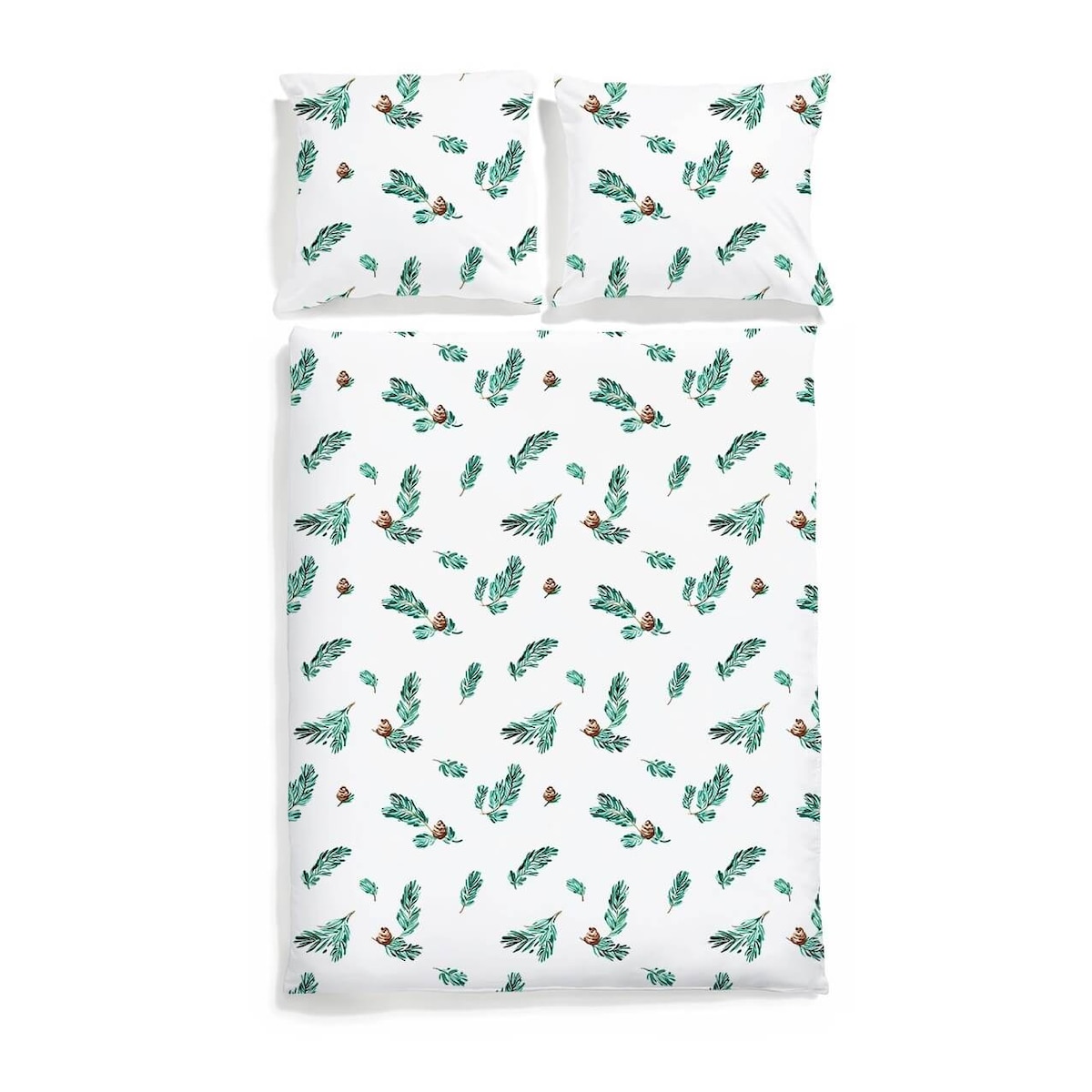 Pościel Świerkowe gałązki 200/200 + 2 x 50/60 cm