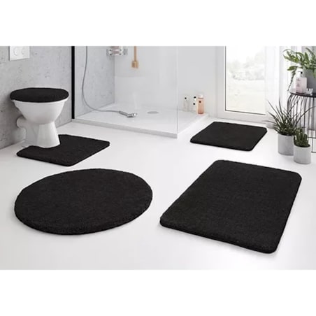Kleine Wolke Relax Dywanik łazienkowy czarny 85x150 cm
