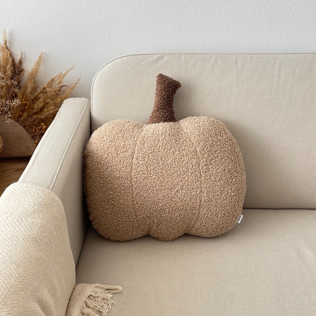 Poduszka jesienna Dynia boucle beż