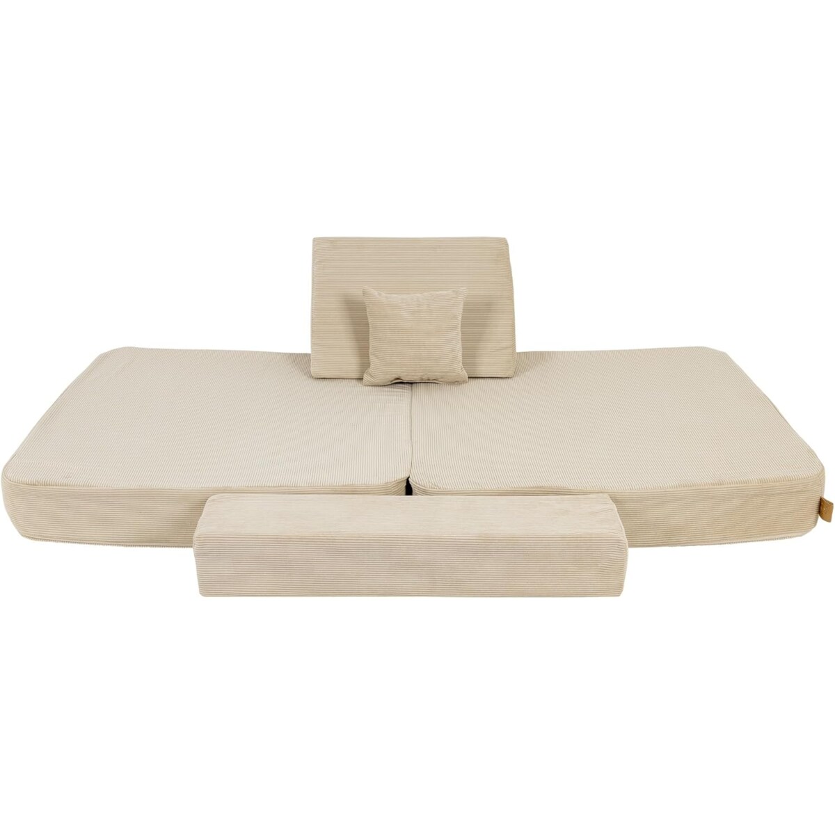 Fotelik dziecięcy do pokoju dziecięcego, składany fotel dla dzieci powyżej 1. roku życia z poduszką do zabawy, wygodny i wielofunkcyjny fotel dla dzieci, beżowy.