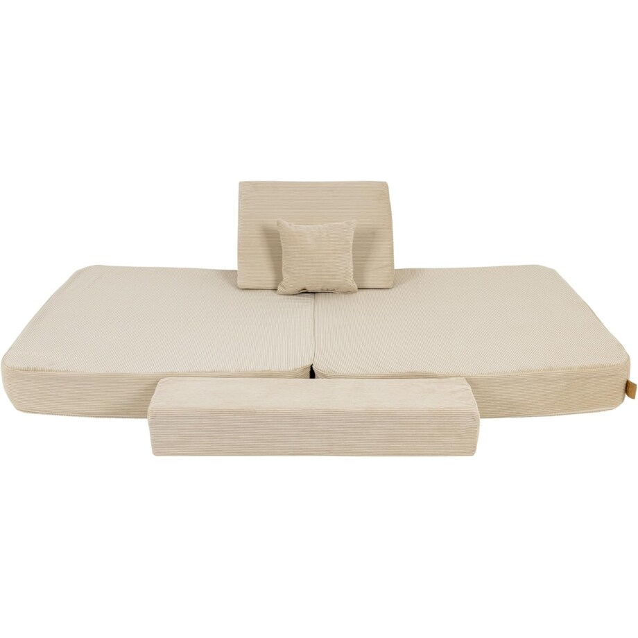 Fotelik dziecięcy do pokoju dziecięcego, składany fotel dla dzieci powyżej 1. roku życia z poduszką do zabawy, wygodny i wielofunkcyjny fotel dla dzieci, beżowy.