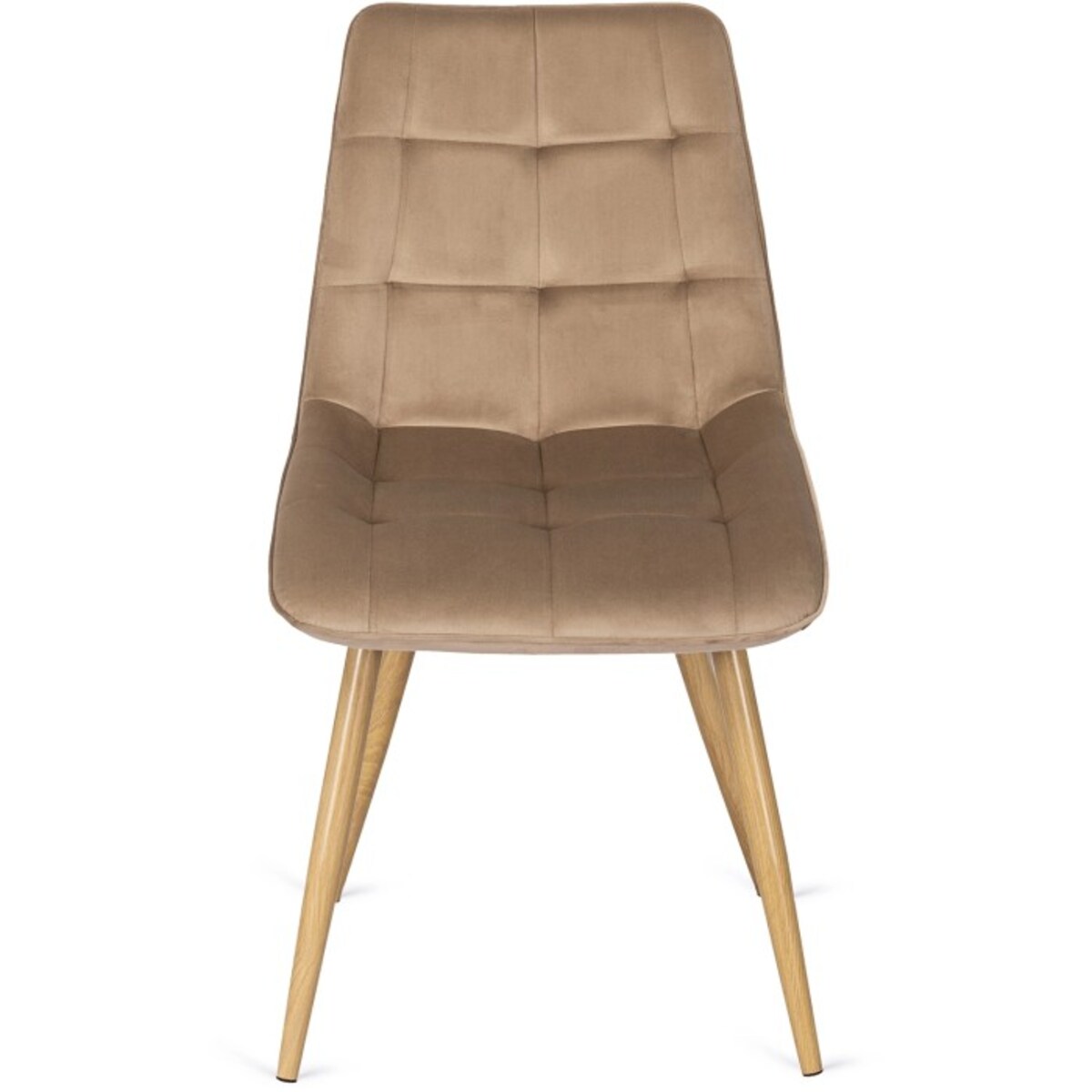 Krzesło Tapicerowane Skandynawskie Welurowe Jadalni Salon Loft Beżowe RODRI