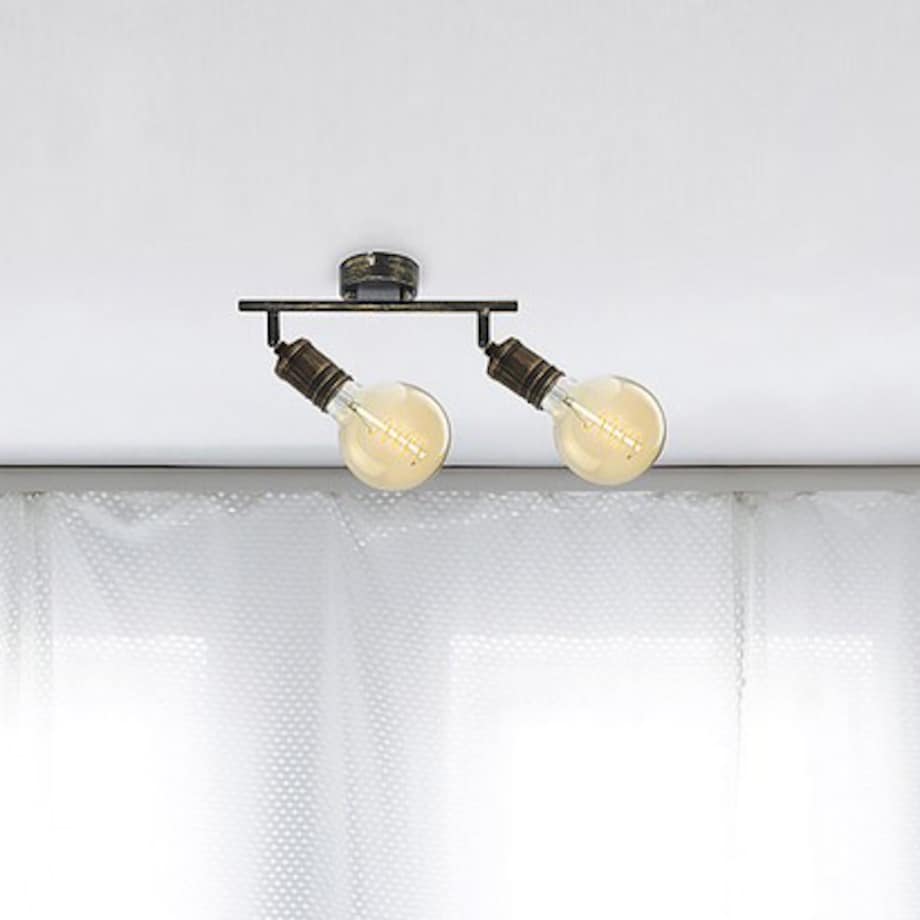 Reflektorki złote antyczne Fidel 3215 przysufitowa lampa do kuchni