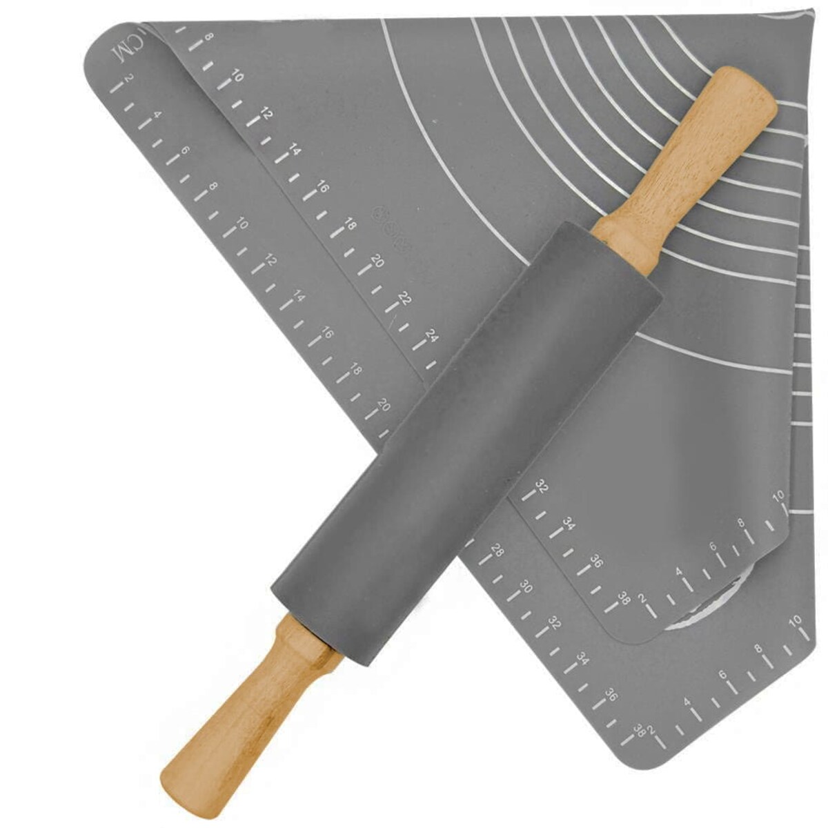 Stolnica silikonowa 60x40cm + wałek zestaw do pieczenia KLAUSBERG