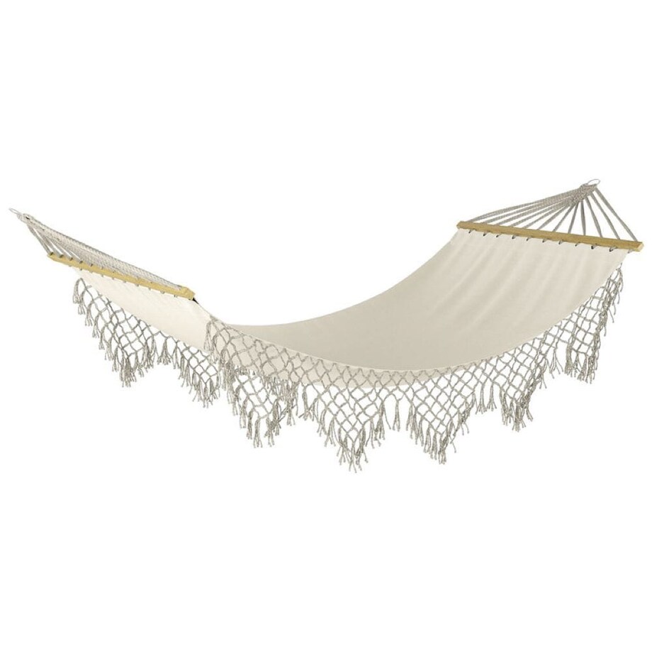 Hamak ogrodowy w stylu Boho kremowy