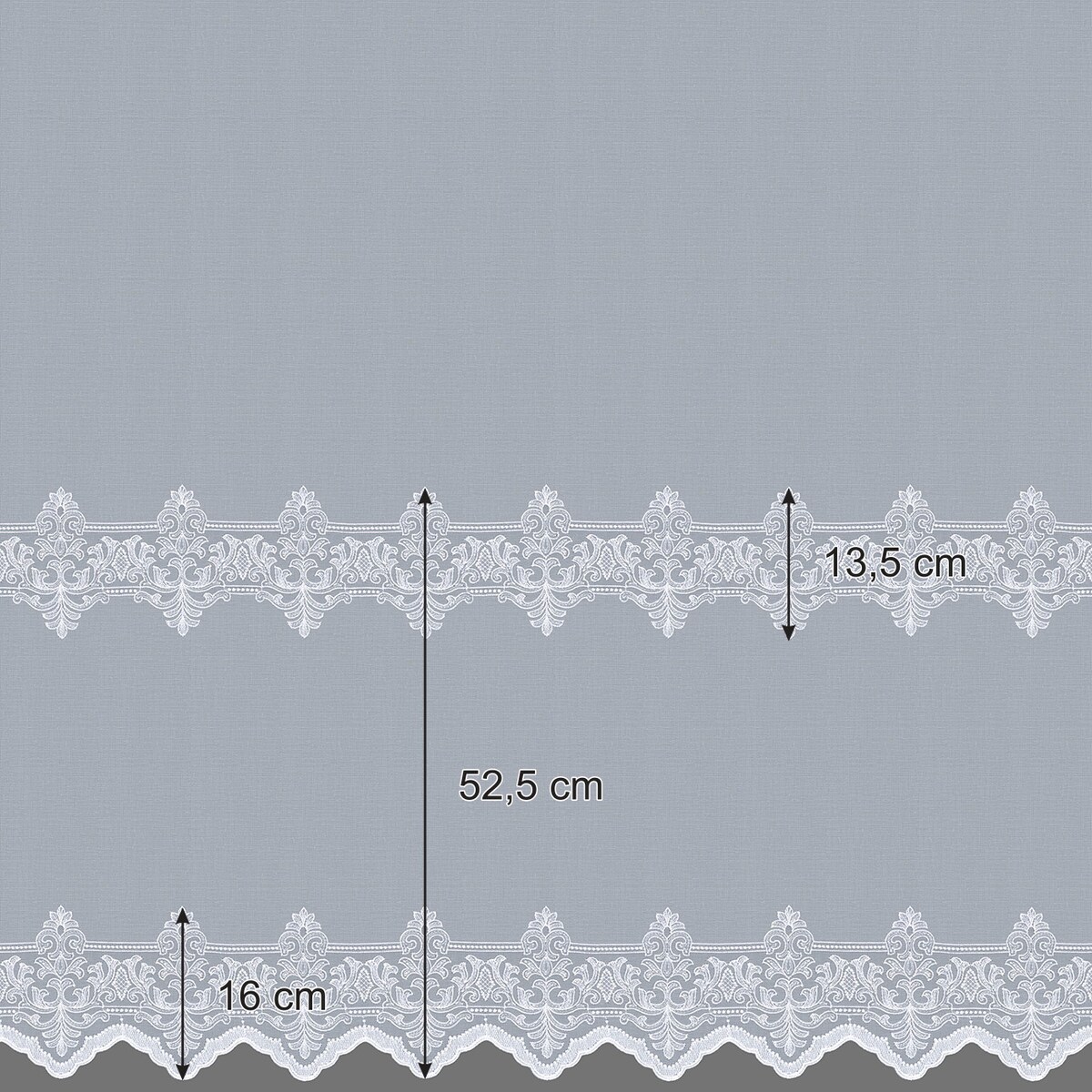 Firana na taśmie wave 300x245 biały z tłoczonym wzorem