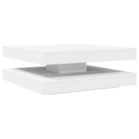 vidaXL Stolik kawowy obrotowy 360 stopni biały 90x90x34,5 cm