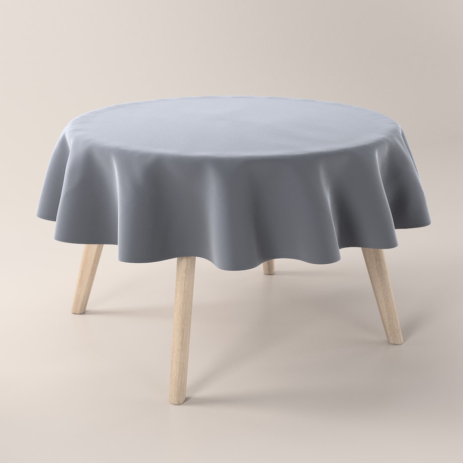 Obrus okrągły 130 x 130 cm grafitowy szary