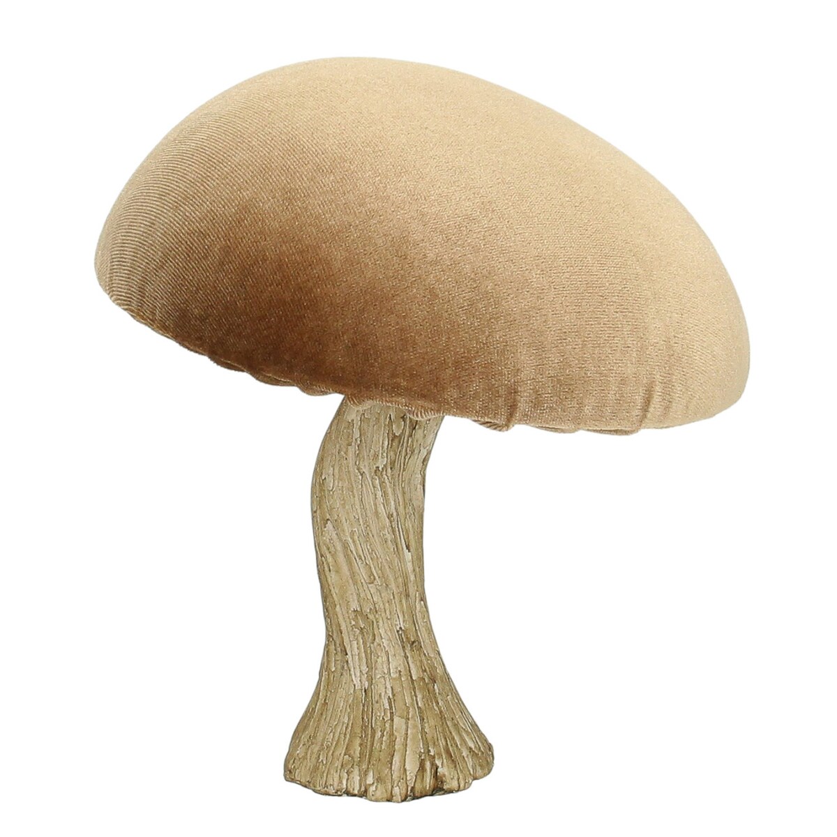 Dekoracja Velvet Mushroom 17 cm caramel, 16x17 cm
