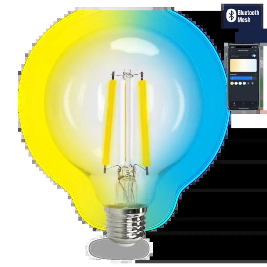 inteligentna żarówka bluetooth mesh g95 6w cct