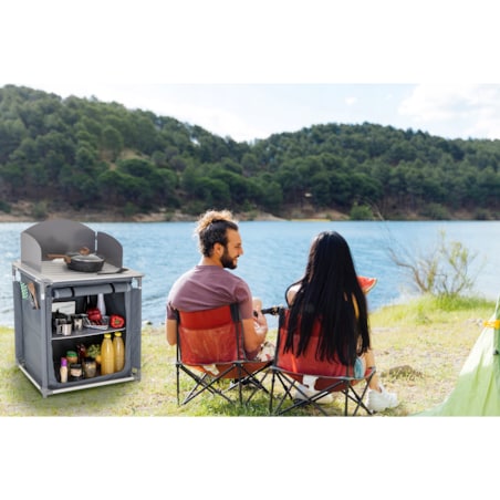 KUCHNIA TURYSTYCZNA SZAFKA stół składany ogrodowy torba KEMPINGOWY stolik
