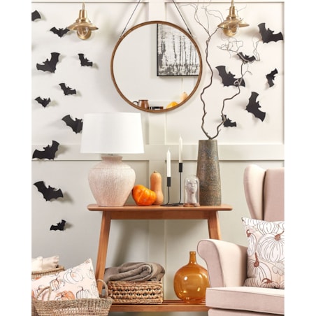 Zestaw 2 świeczników żelazny czarny BUNYU