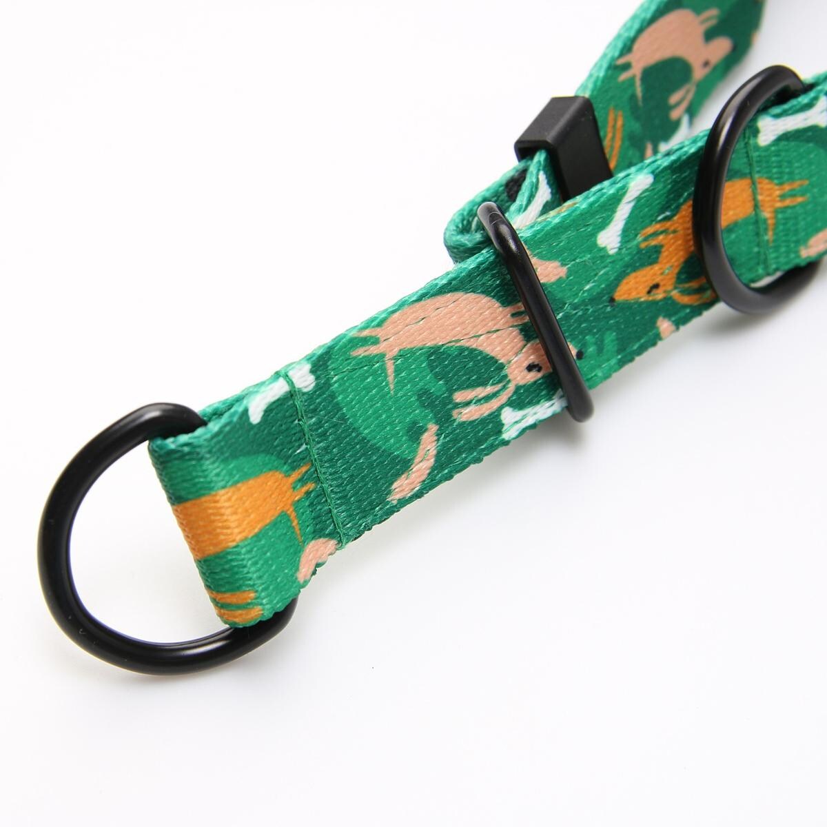 Obroża półzaciskowa dla psa lub kota "Psy na jawie" - Szerokość taśmy: 25mm, Rozmiar: XL