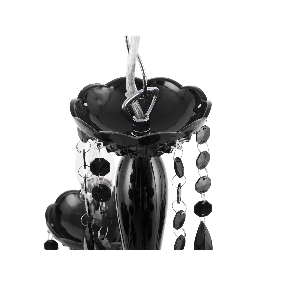 Żyrandol metalowy czarny KALANG