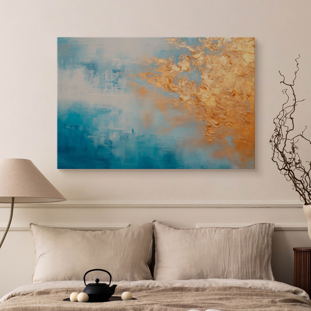 Obraz na płótnie Niebieska abstrakcja 100x70cm