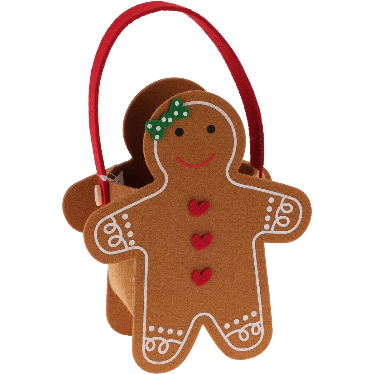 Torba filcowa z bożonarodzeniowym motywem, 16,5 x 20 cm