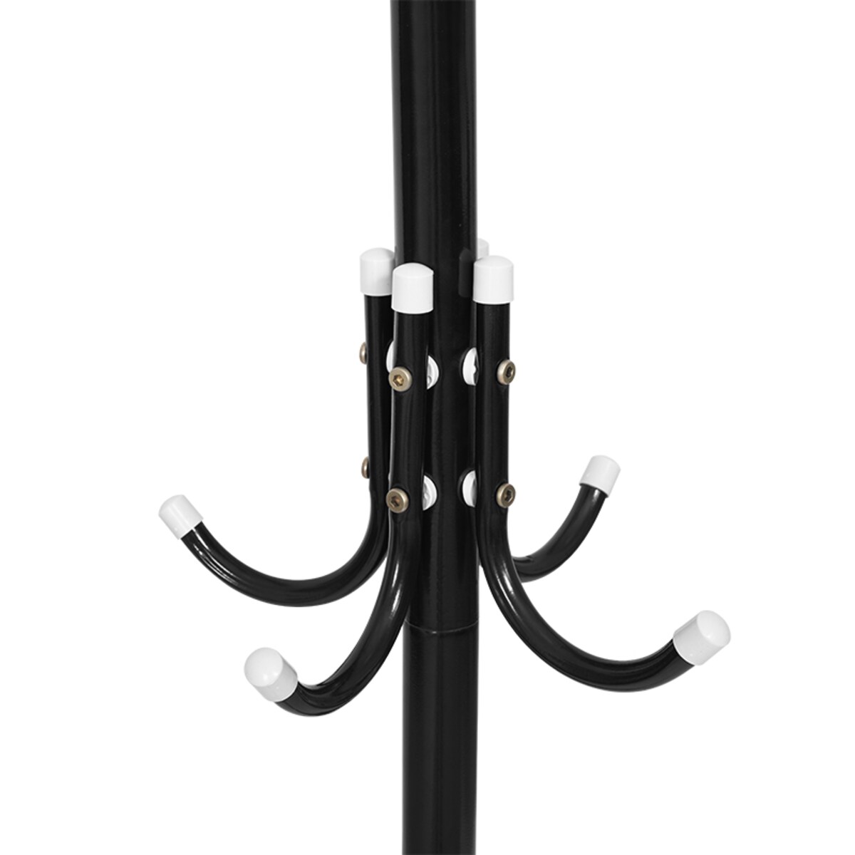 Wieszak stojący podłogowy czarny metalowy do przedpokoju klasyczny