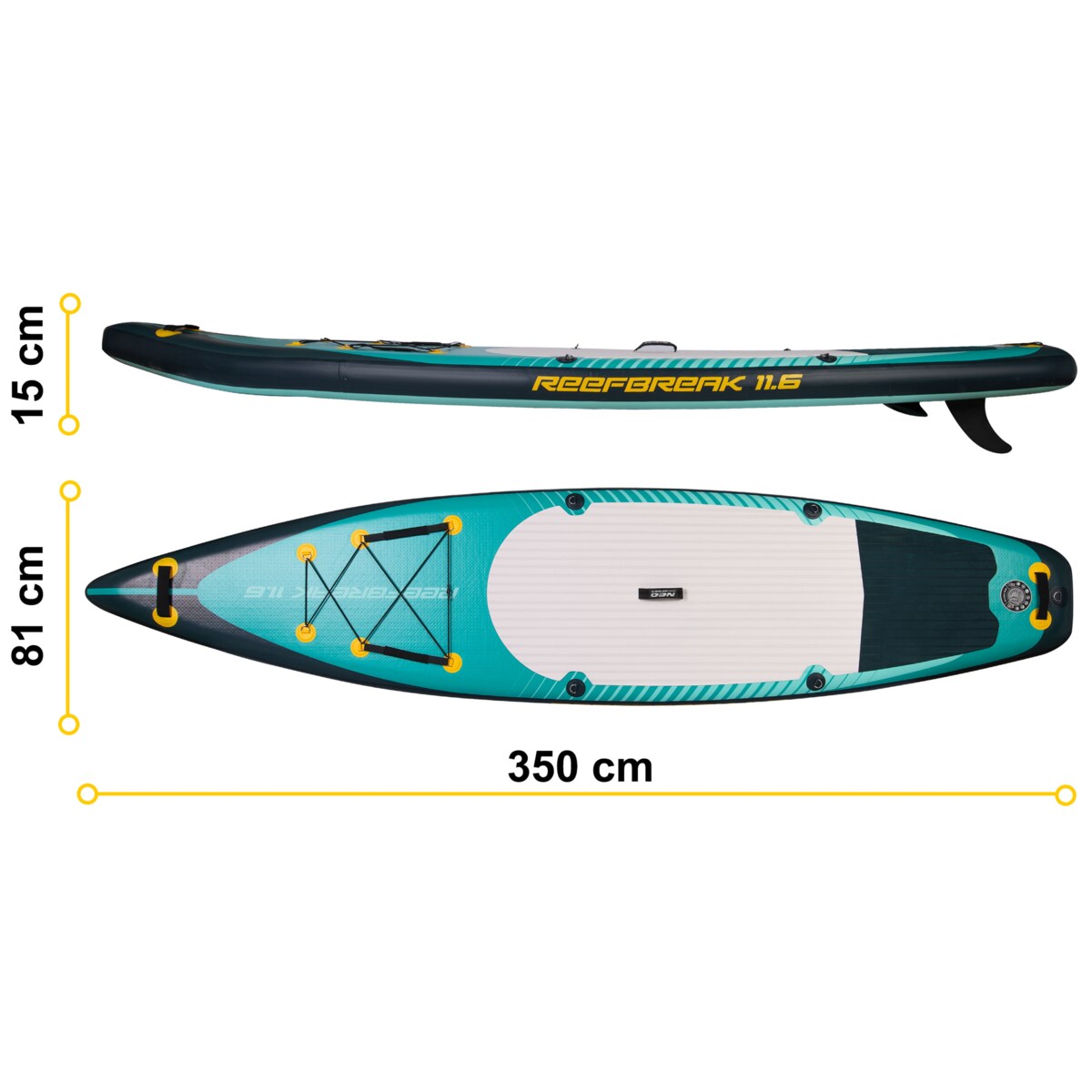 Deska SUP do pływania pompowana Paddle Reefbreak 350cm Neo-Sport ZESTAW