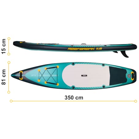 Deska SUP do pływania pompowana Paddle Reefbreak 350cm Neo-Sport ZESTAW
