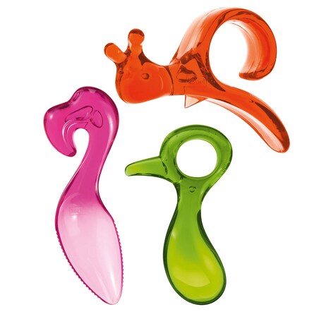 Zestaw ENERGY-TOOLS: obieraczka, 2x łyżka - 3 sztuki w komplecie, KOZIOL