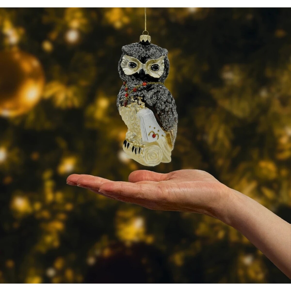 Bombka choinkowa: Sowa z klejnotami