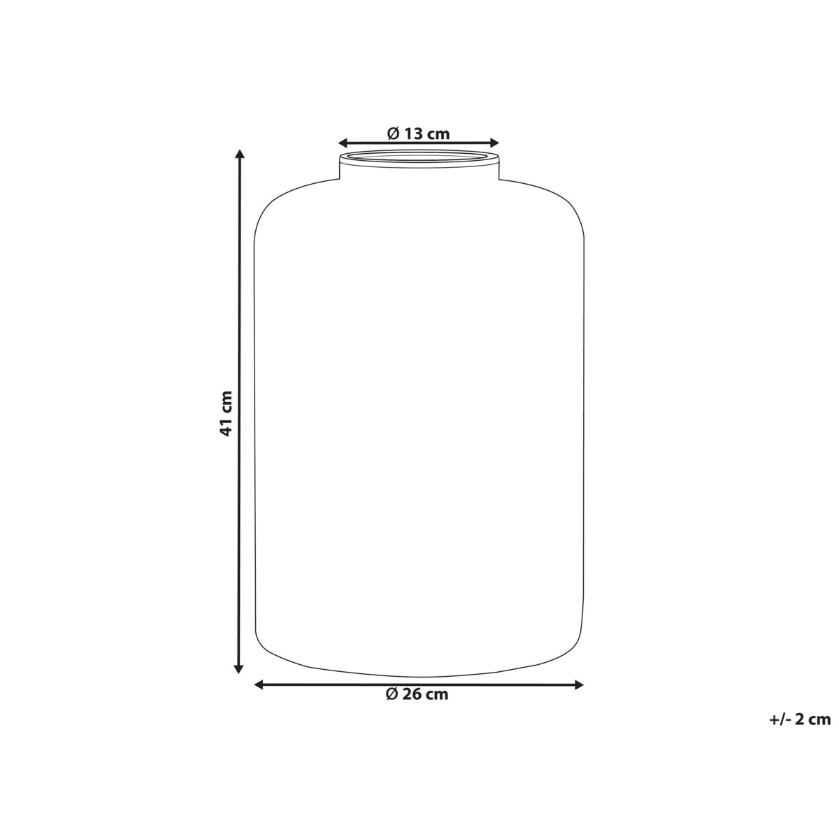 Wazon na kwiaty szklany 41 cm pomarańczowy MIRCHI