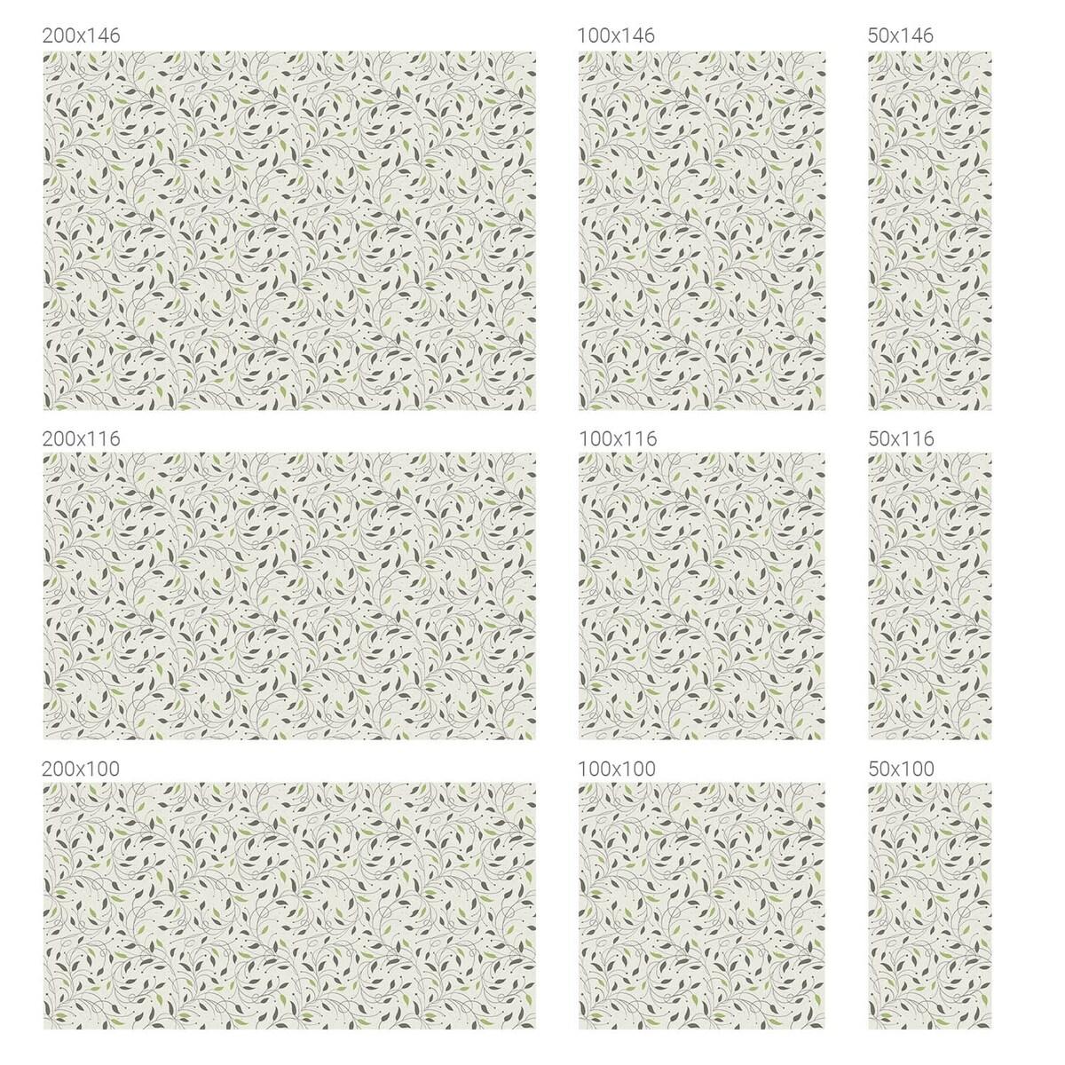 Folia na okno chroniąca prywatność - Nowoczesne wzory liści w delikatnej kolorystyce - 50x100 cm