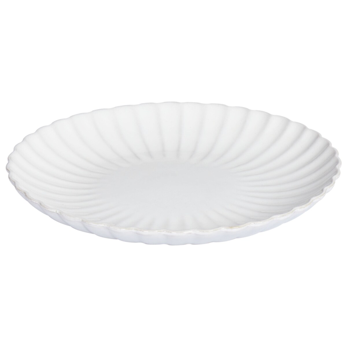 Zestaw 8 dużych talerzy NETTLE Kamionka Złamana biel