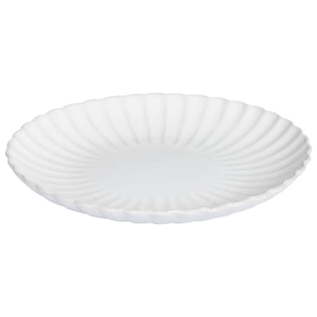 Zestaw 8 dużych talerzy NETTLE Kamionka Złamana biel