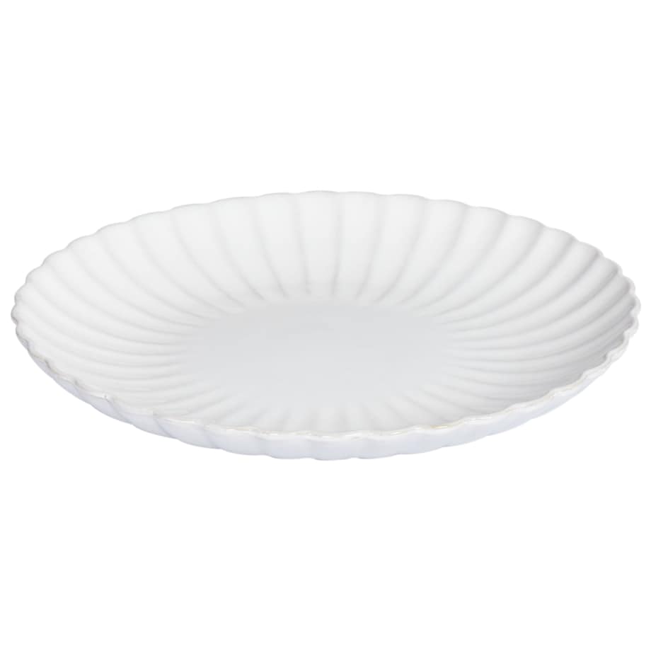 Zestaw 8 dużych talerzy NETTLE Kamionka Złamana biel