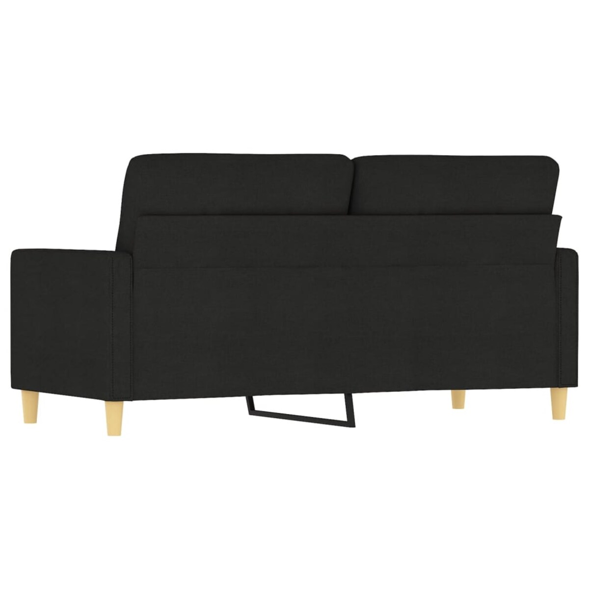 vidaXL Sofa 2-osobowa, czarna, 140 cm, tapicerowana tkaniną