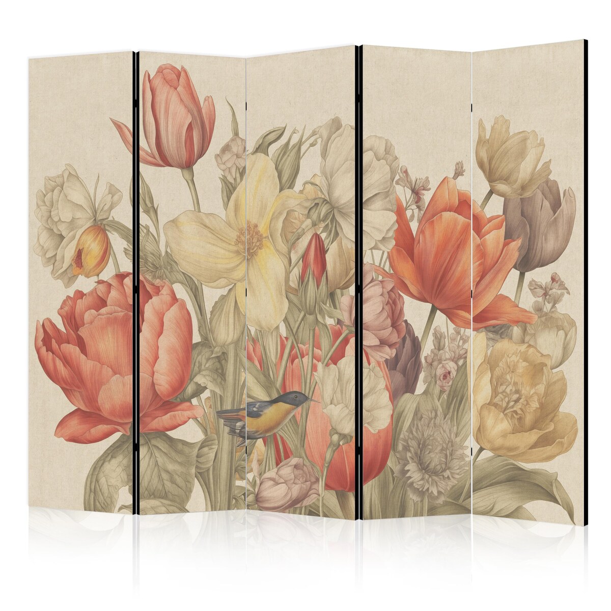 Parawan Akustyczny Bukiet Z Tulipanami 225x172cm