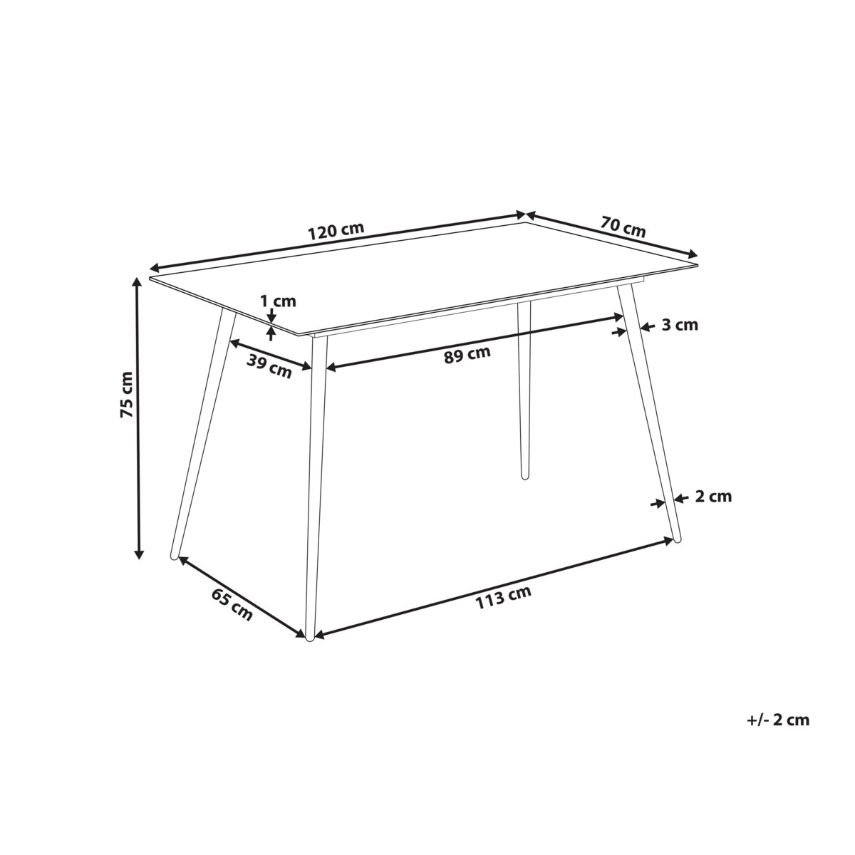 Stół do jadalni szklany 120 x 70 cm efekt marmuru ze złotym MULGA