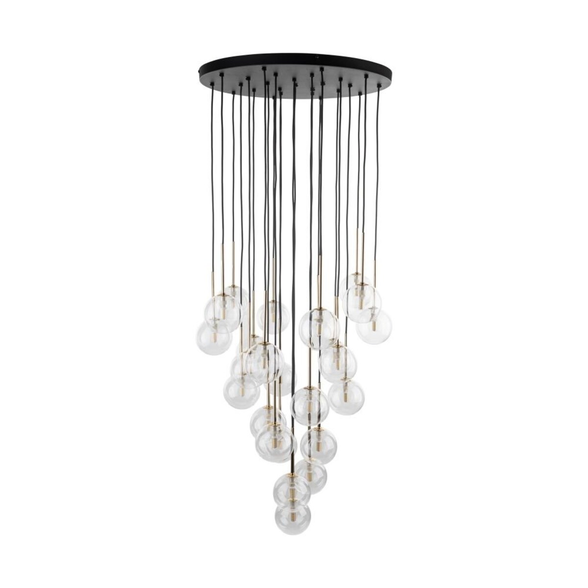 Lampa wisząca TK Lighting NILOS 10099 czarno-złota 26xG9 62 cm regulowana do salonu i jadalni