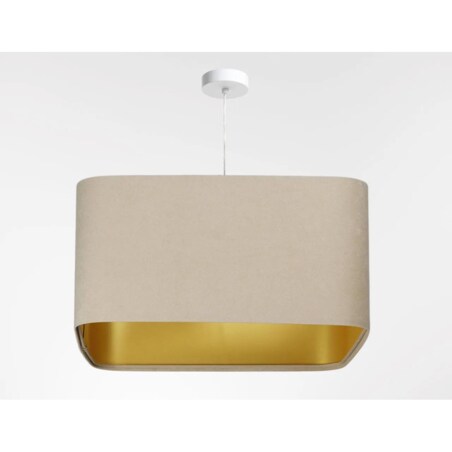 Lampa wisząca KWADRO SUE 40w25 beżowa/złota
