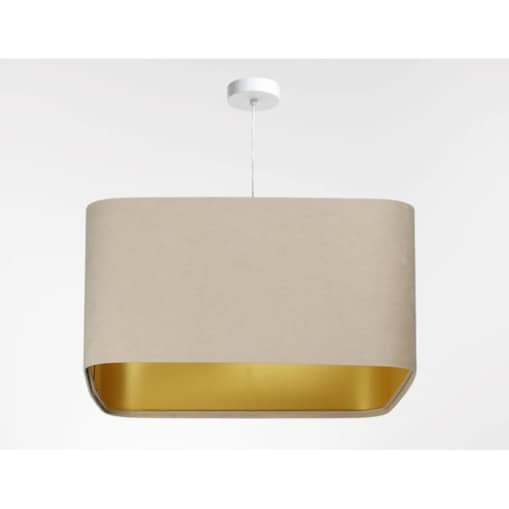 Lampa wisząca KWADRO SUE 40w25 beżowa/złota