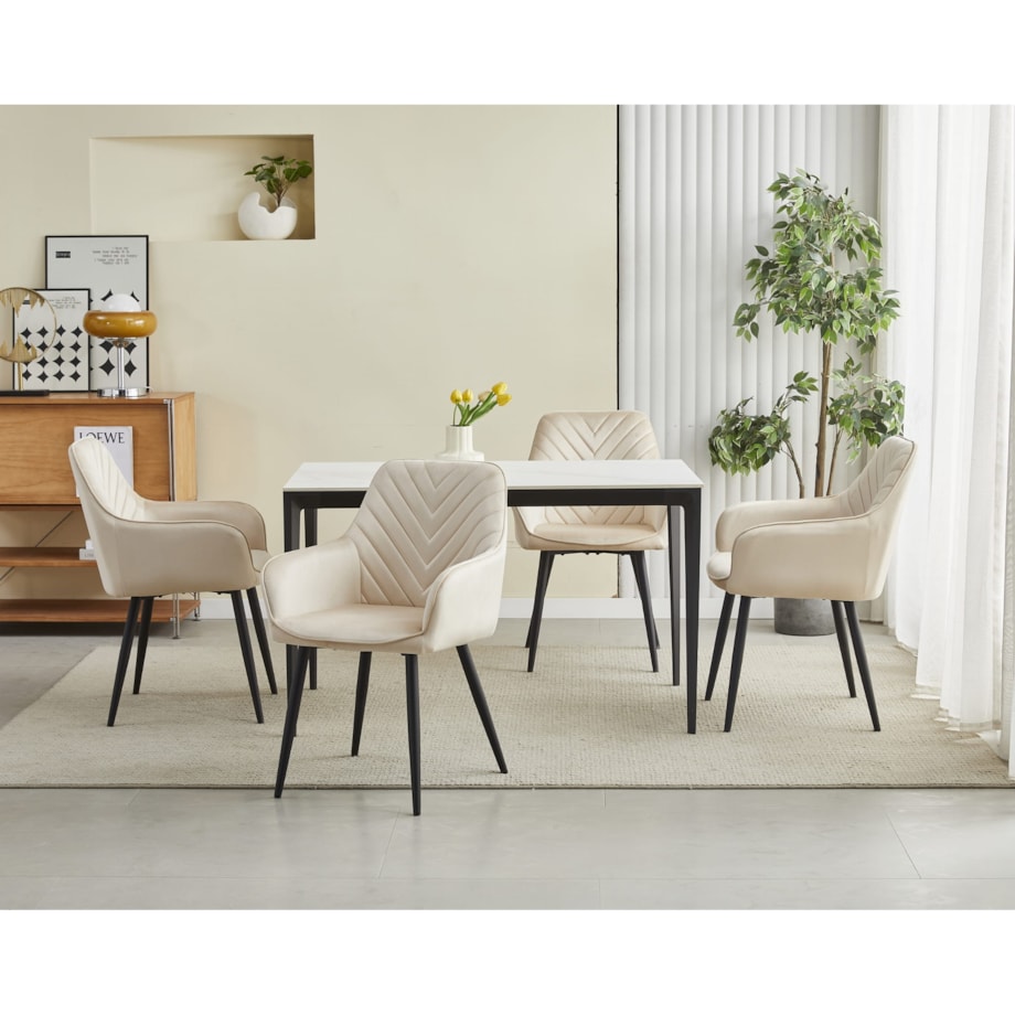 Krzesło Do Jadalni Kuchni Salonu Nana Beżowe