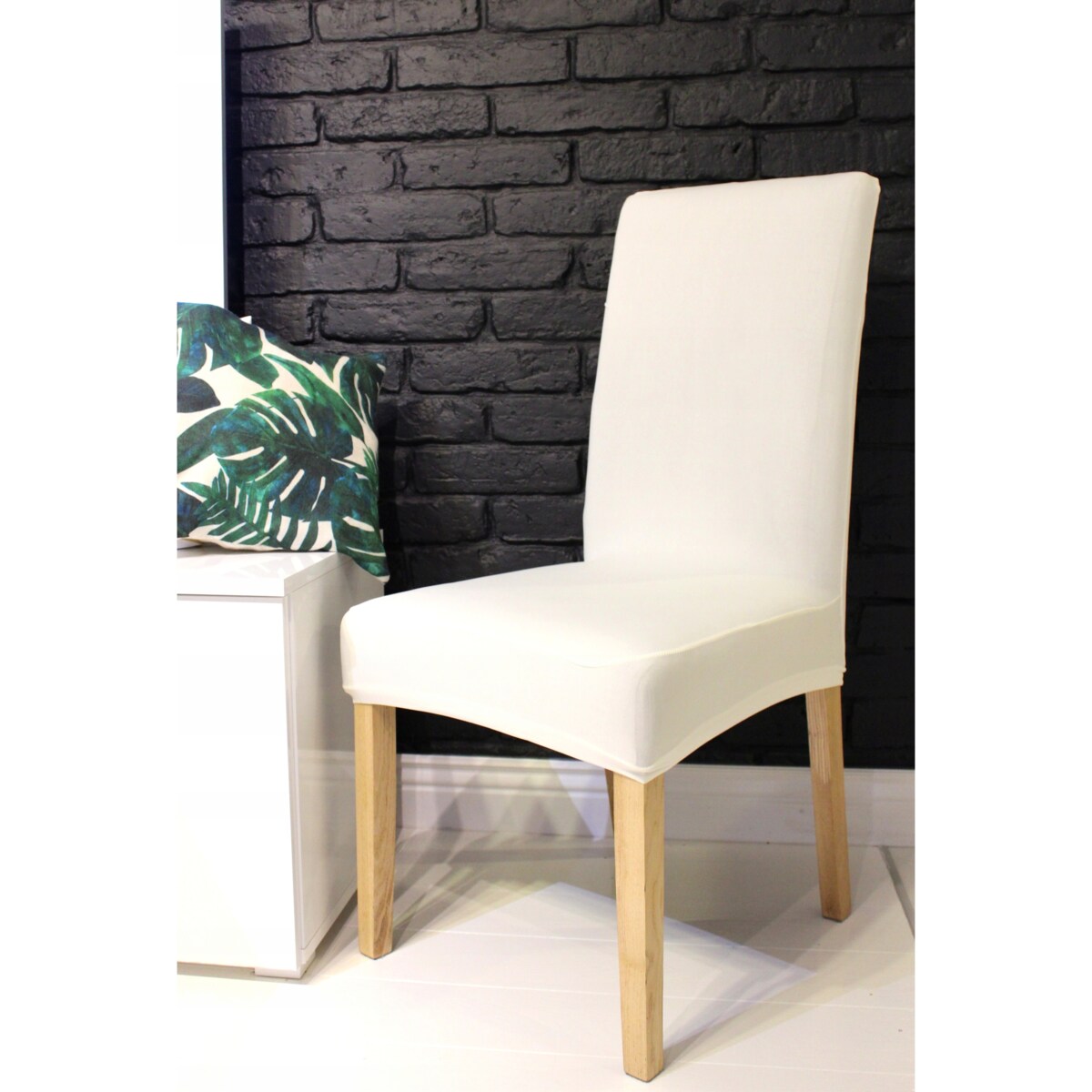 POKROWIEC NA KRZESŁO ECRU ELASTYCZNY [21CL]