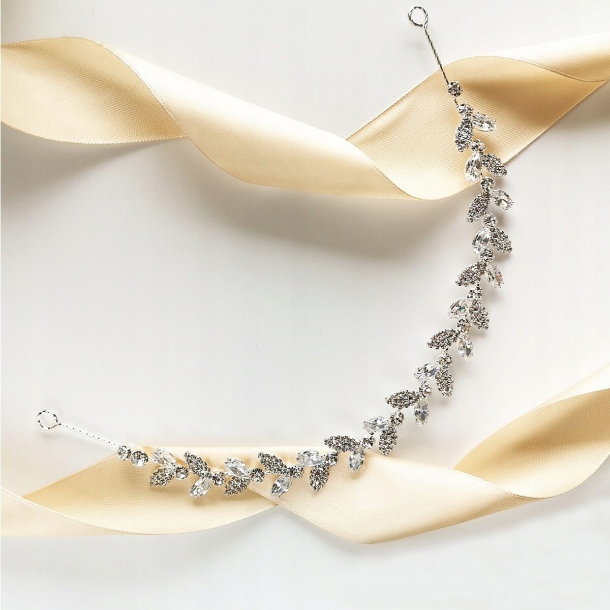 Srebrna opaska rustykalna BŁYSZCZĄCA elastyczna WOW