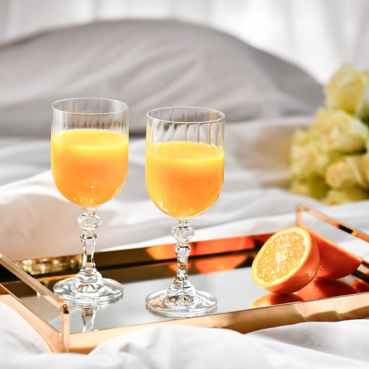 Kieliszki do Wina Paris Krosno 4 szt 300 ml Eleganckie na Tłoczonej Nodze