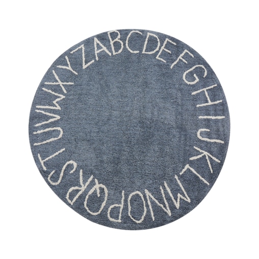 Dywan dziecięcy okrągły bawełniany ø 120 cm niebieski VURGUN