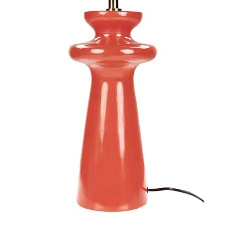 Lampa stołowa eko zamsz czerwona OTEROS