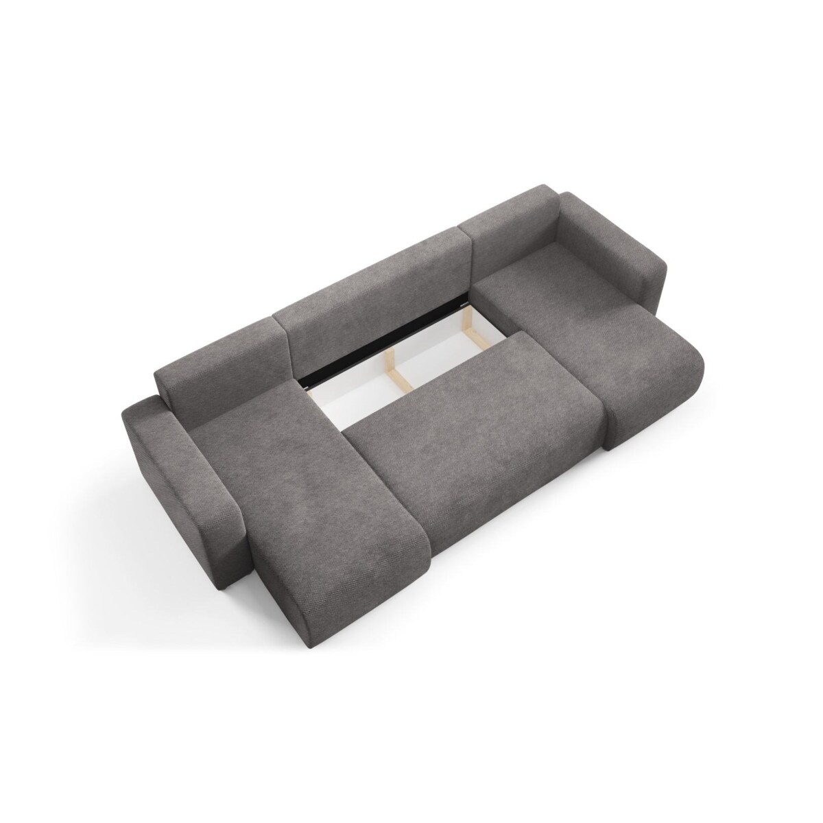 Narożnik EVORA U z pojemnikiem tkanina miękki plusz Kolor: Onega 07