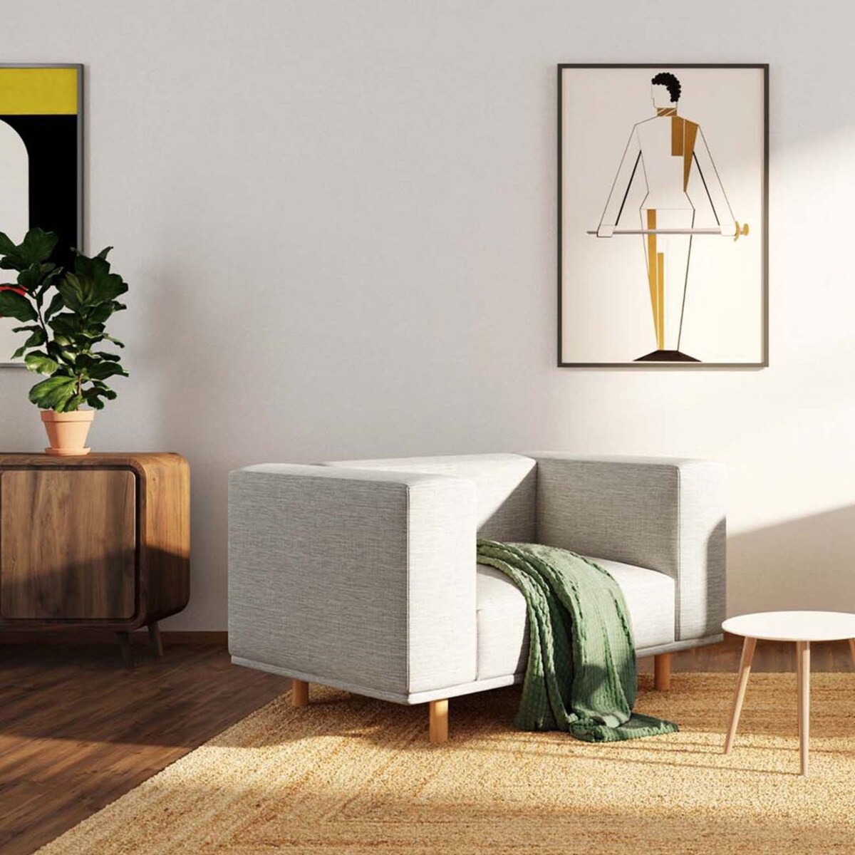 Kukumo fotel Jasnoszary