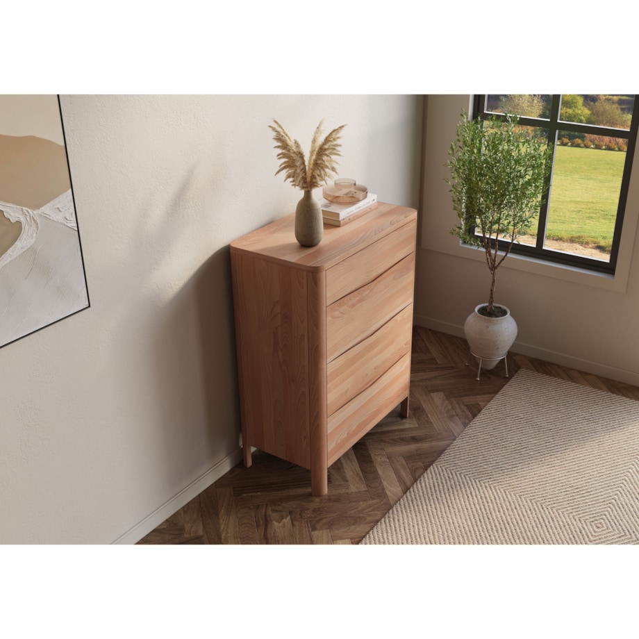 Drewniana komoda bukowa Visby MODENA 80 / kolor naturalny