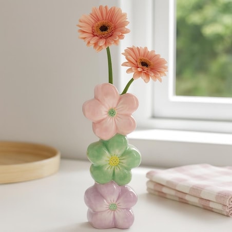 Wazon ceramiczny wielokolorowy 23x8x6 cm FUGALAU-2