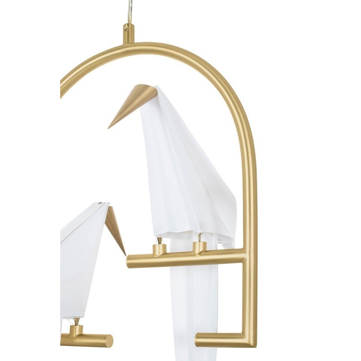 Wisząca lampa Loro MD8113-2 LED 19W ptaki białe złote