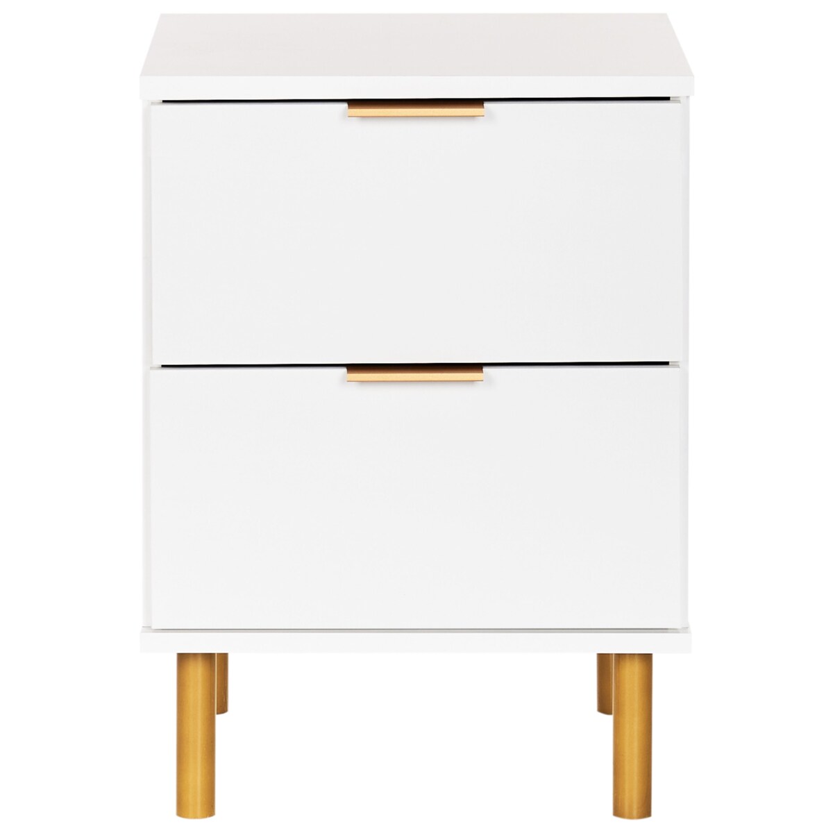Szafka nocna 2 szuflady Biały WALPOLE